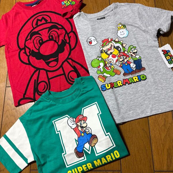 スーパーマリオ 半袖Tシャツ 未使用 3枚セット 120cm