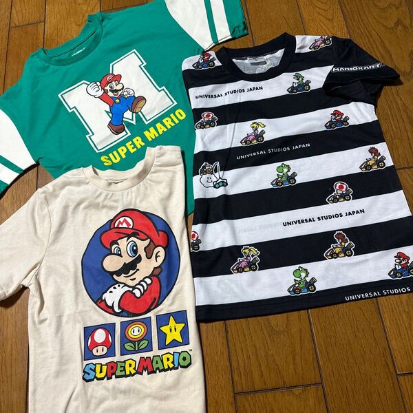 スーパーマリオ 半袖Tシャツ 未使用 3枚セット 120cm~125cm