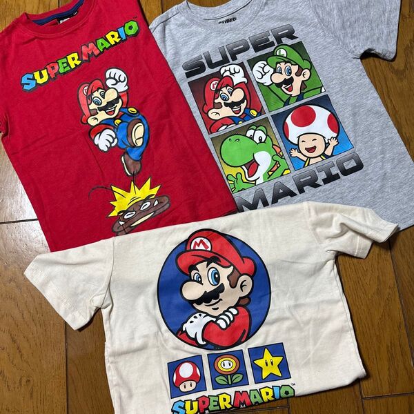 スーパーマリオ 半袖Tシャツ 未使用 3枚セット 120cm