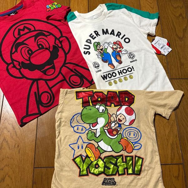 スーパーマリオ 半袖Tシャツ 未使用 3枚セット 120cm
