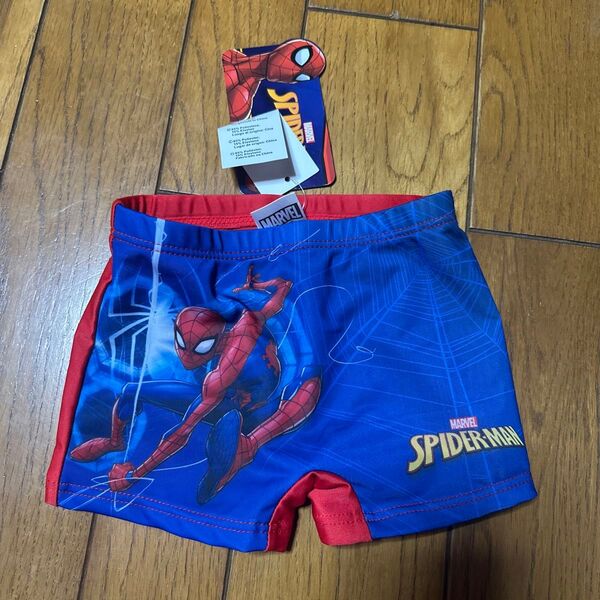 スパイダーマン 男の子 水着 新品 110cm