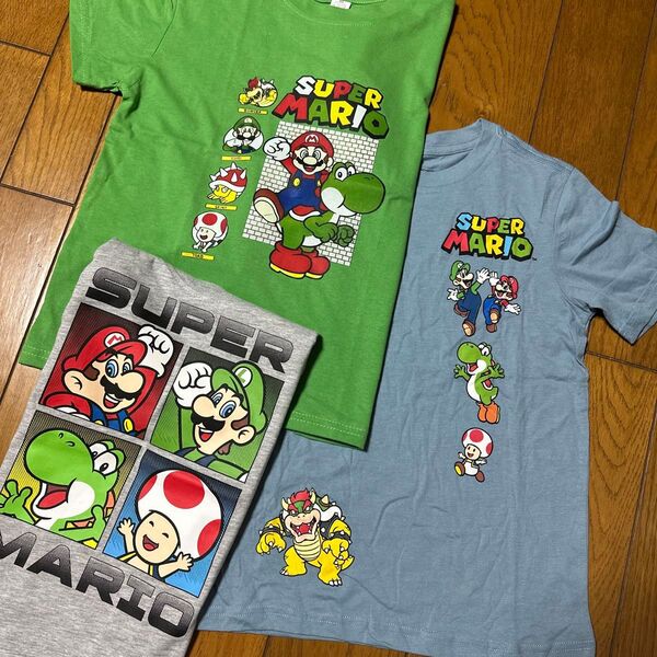 スーパーマリオ 半袖Tシャツ 未使用 3枚セット 130cm