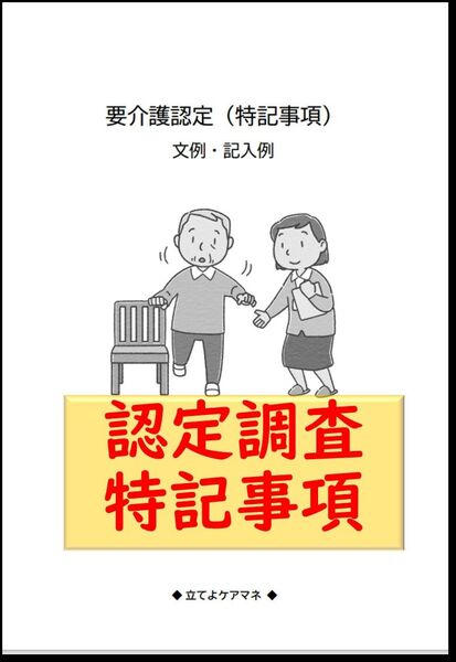 認定調査 特記事項 文例・記入例