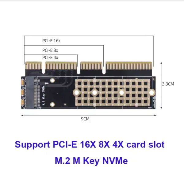 未開封 M.2 NVMe SSD 拡張カード PCIe 3.0 X4 X8 X16 デスクトップ