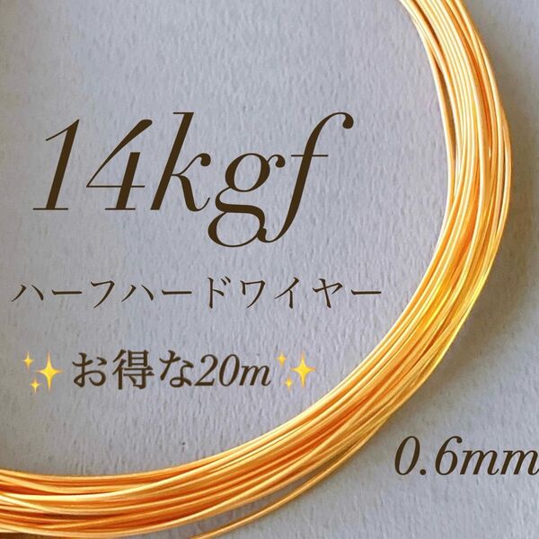 高品質 14kgf 0.6mm ハーフハードワイヤー 20m ワイヤー 金具 パーツ 14KGF