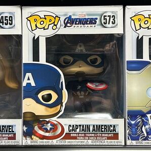 Funko POP marvel アベンジャーズ エンドゲーム キャプテンアメリカ、キャプテンマーベル、レスキュー、3体セット