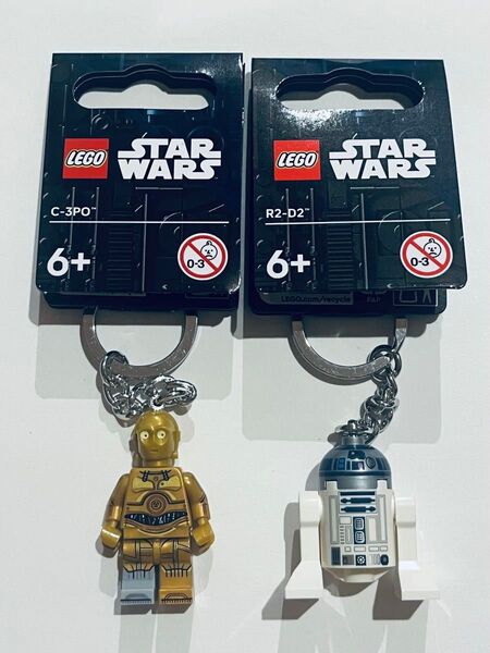 新品 LEGO スターウォーズ C-3PO R2-D2 キーリング キーホルダー