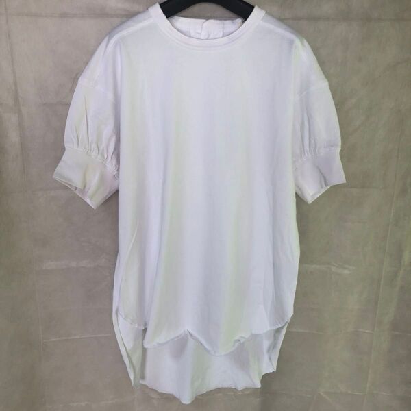 tシャツ Tシャツ ゆるっと、大人カジュアル。綿100%半袖バックヘンリーチュニック レディース