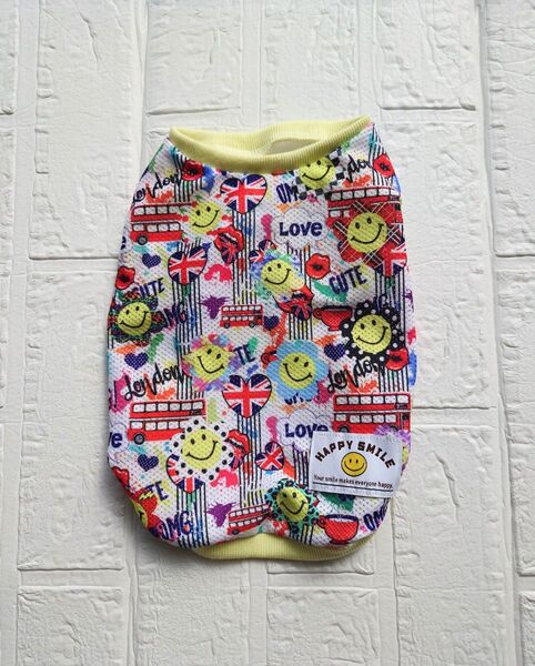 犬服ハンドメイド メッシュ スマイル M