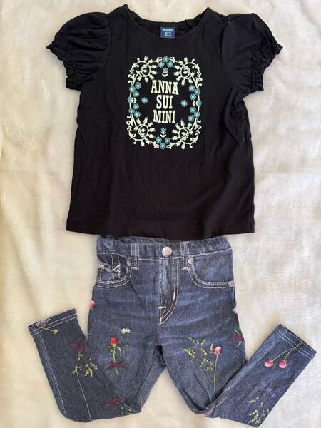 ANNA SUI mini Tシャツ&レギンスセット