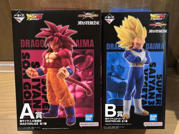 【未開封】一番くじ ドラゴンボール VSオムニバスCROSS A賞 超サイヤ人4孫悟空 B賞 超サイヤ人3ベジータ