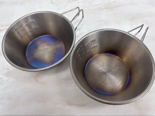 スノーピーク チタンシェラカップ焼入れ 2個セット