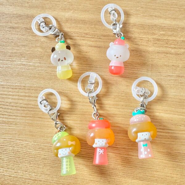 mizutama めじるしアクセサリー ガチャ 全5種 未使用 キーホルダー ストラップ