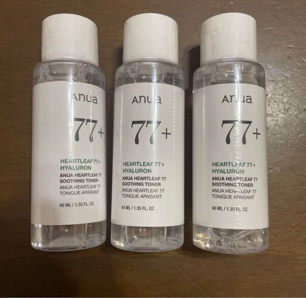 Anua HEARTLEAF 77+ HYALURON SOOTHING TONER 3個セット