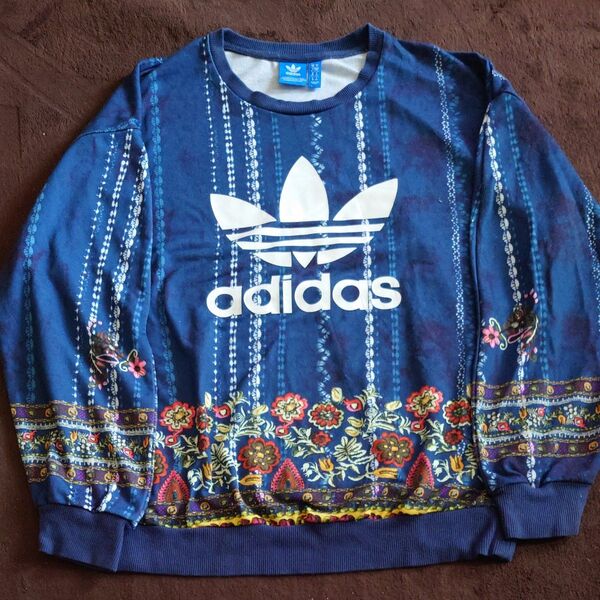 adidas 花柄 トレーナー XL