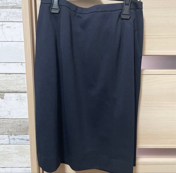 事務服 ENJOY スカート STRETCH KNIT ネイビー 9号 カーシーカシマ EAS686 新品タグ付