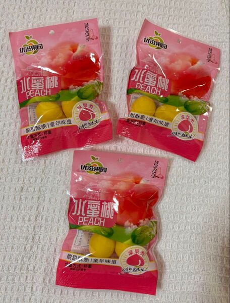 新商品中国 滋果水蜜桃人気お菓子3袋セット