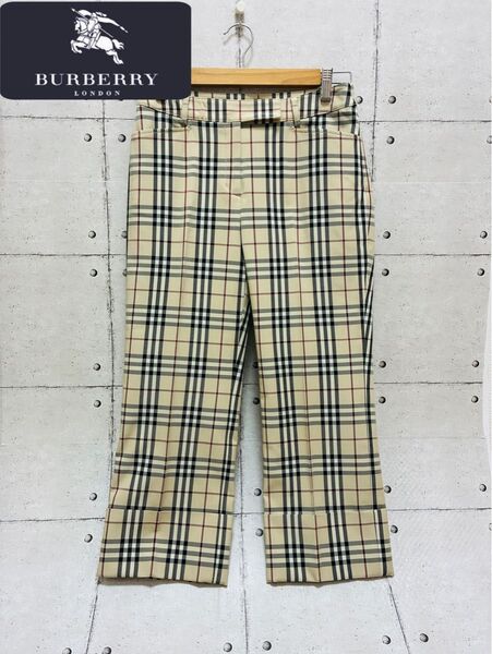 ほぼ未使用品☆BURBERRY LONDON☆ノバチェック柄 パンツ 38