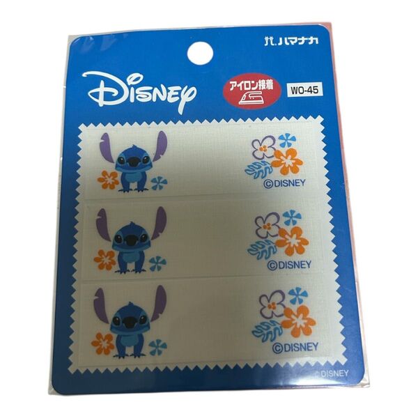 スティッチ ネームシート アイロン接着 ディズニー