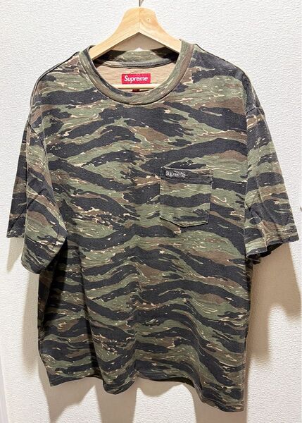 Supreme 24SS S/S Pocket Tee Tiger Camo Tシャツ カモフラ 迷彩 XL