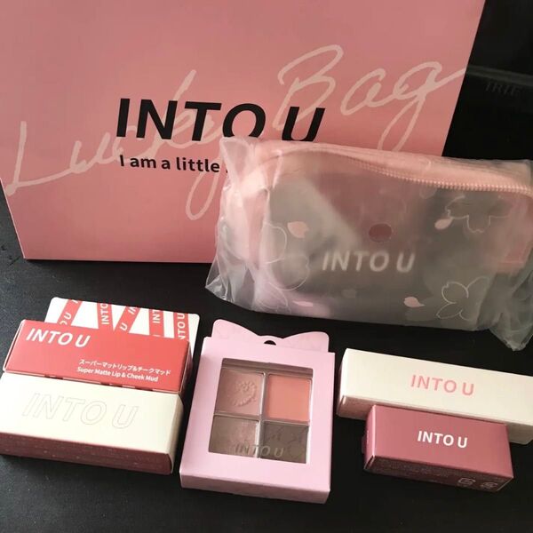 新品 イエベ INTO U イントゥユー ラッキー バッグ コスメ 6点セット ポーチ アイシャドウ リップ チーク
