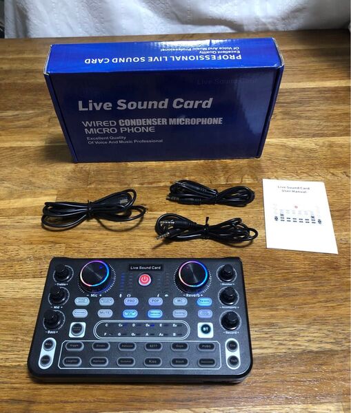 ライブサウンドカード S6 Amazon購入品 Live Sound Card 取説および外箱 本体ボタン等全て英語表記