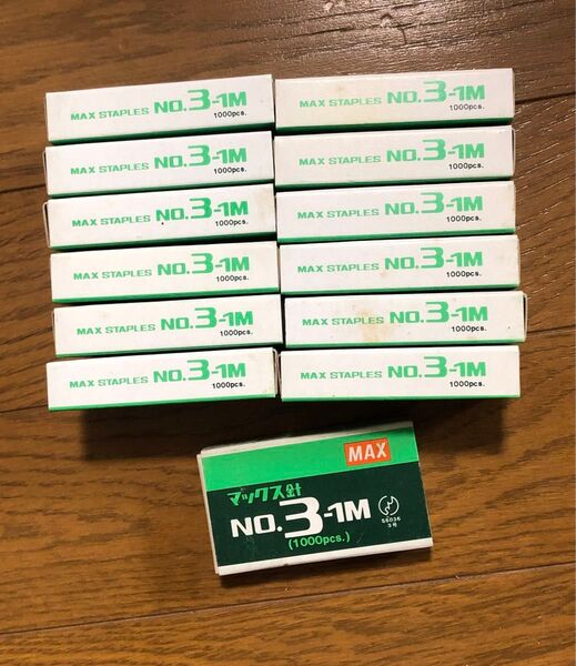 マックス MAX ホッチキス マックス針 卓上特殊用途針 No.3-1M 1000本 12箱&開封品900本セット 保管品