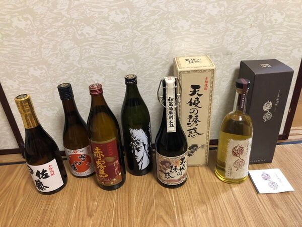 焼酎6本セット 八海山 風媒花 西酒造 天使の誘惑 光武酒造 北斗の拳 霧島酒造 赤霧島 佐藤酒造 さつま 白麹仕込佐藤