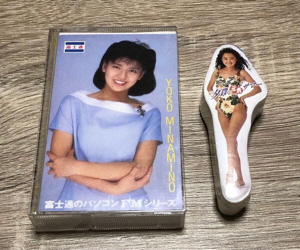 昭和から平成初期頃 アイドル販促品セット 富士通のパソコン 南野陽子 1993年 工藤夕貴の元気サマー 日本旅行 圧縮タオル
