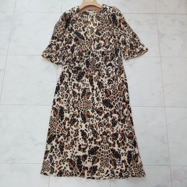 DIANE von FURSTENBERG レオパード風花柄 ワンピース 4