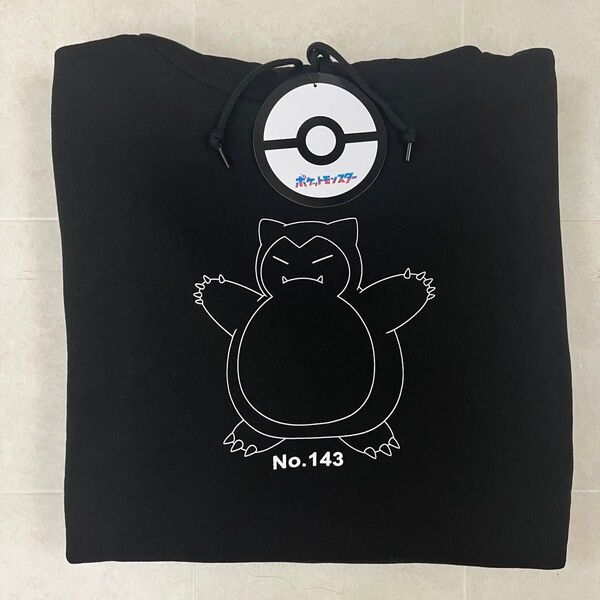 ポケットモンスター カビゴン 長袖 スウェット プルパーカー ドン・キホーテ限定 ブラック LLサイズ