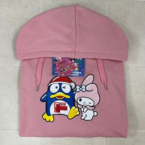 サンリオ マイメロディ ドンペン 長袖 スウェット 刺繍 ステッカー付きプルパーカー ドン・キホーテ限定 コラボ ピンク Mサイズ