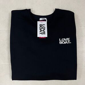 LOVEBOAT ラブボート ヒョウ柄ロゴ トレーナー ブラック 6L