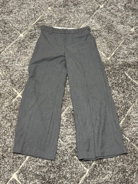 未使用 H&M グレースラックス センタープレス ワイドパンツ 36
