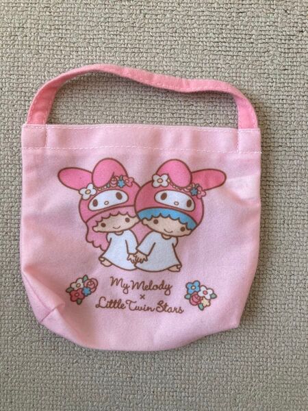 My Melody×Little Twin Stars ミニトートバッグ ピンク