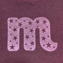 国内正規品■M(エム) m スターロゴ 小文字 ピグメント加工 半袖Tシャツ バーガンディ XL_画像2