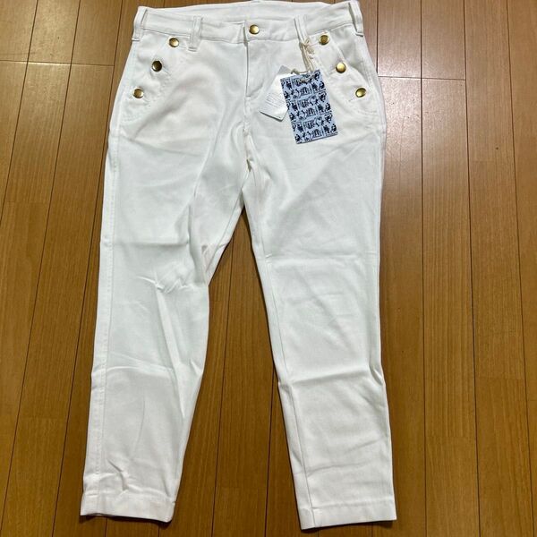 ストレッチ スキニーデニムパンツ ホワイト