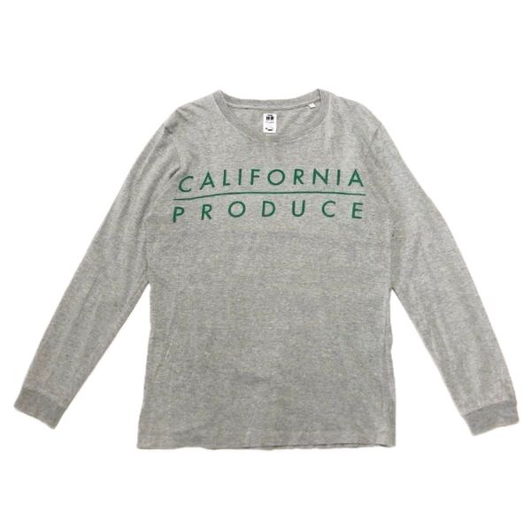 【極美品】HRM ハリウッドランチマーケット レタードTシャツ 日本製 カットソー 長袖 ロンT グレー S ハリラン 聖林公司