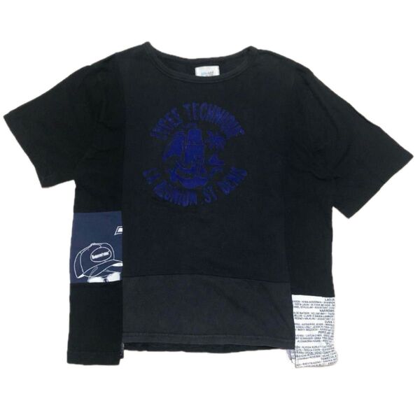 【美品】yoused play vintageユーズド ヴィンテージ再構築Tシャツ 日本製 S 半袖カットソー ビンテージリメイク