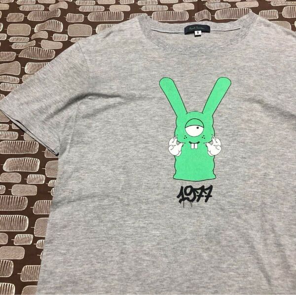 【美品】Paul Smith ポールスミス 1977グラフィティーTシャツ 日本製 S 半袖カットソー ビンテージレプリカ グレー