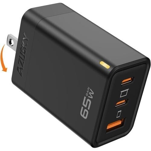 PD 65W USB充電器 Type C 急速充電器 高速充電器 PD対応 USB-C×2 & USB A 3ポート