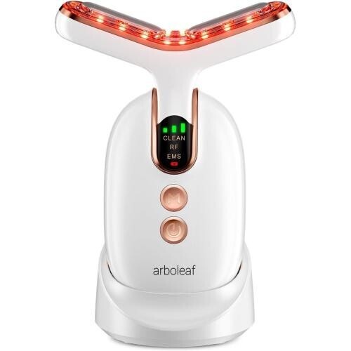 美顔器 リフトアップ 温熱EMS光LED美肌ケア 表情筋ネック引き締めUSB充電式
