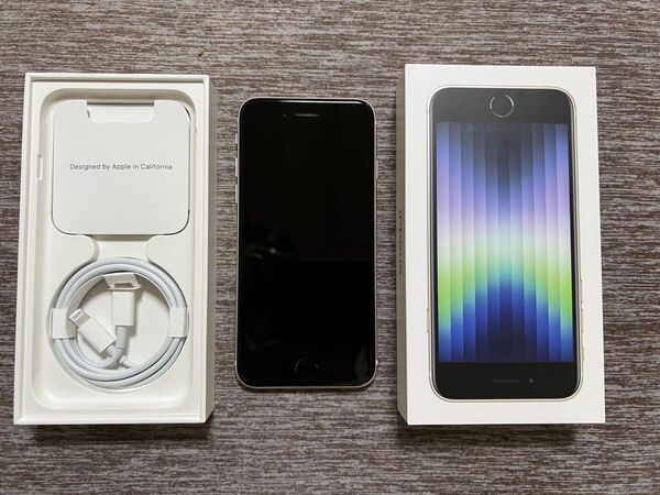 ★ SIMフリー iPhone SE3 第3世代 128GB Starlight スターライト A2782 MMYG3J/A ★