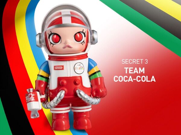 完売品popmart MEGA SPACE MOLLY 100% シリーズ3 secret 3 TEAM COCA-COLA
