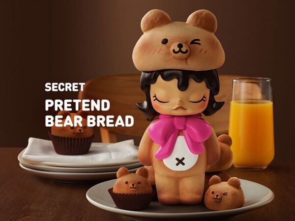 popmart MOLLY Carb-Lover シリーズsecret Pretend Bear Bread フィギュア 送料無料