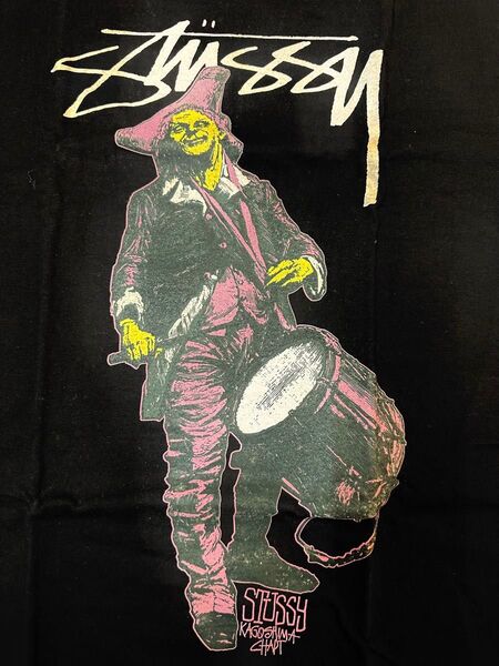 超レア、2004年 STUSSY鹿児島 周年記念限定チャンピオンボディTシャツ、M、ピエロ、未使用タグ付きデッドストック