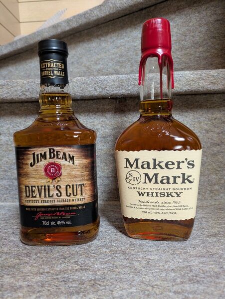 古酒 ジムビームデビルズカットJIM BEAM DEVIL'S CUT メーカーズマークMaker's Mark 2本セット