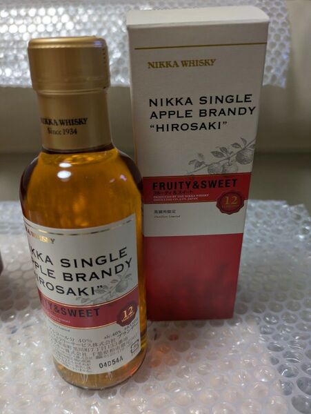 ニッカアップルブランデー 弘前 12年 フルーティ&スイート 180ml 古酒