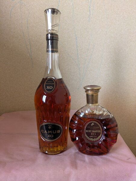 古酒2本セット カミュXOロングネック 700ml&レミーマルタンXOスペシャルハーフボトル350ml