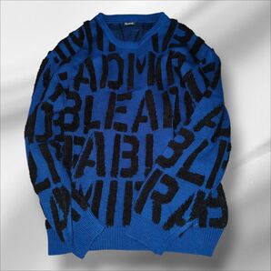 Avail 文字模様 ニットセーター Lサイズ